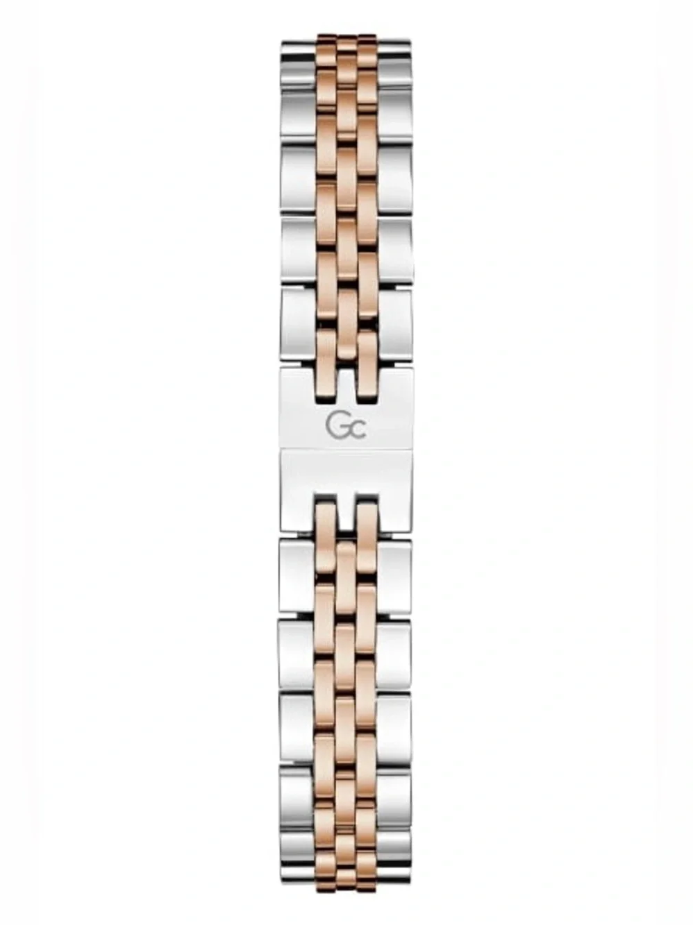 New Guess Collection Two-Tone Rose Gold and Silver Watch with Blue Dial